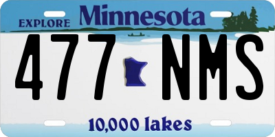 MN license plate 477NMS