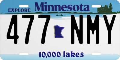 MN license plate 477NMY