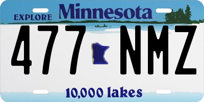 MN license plate 477NMZ