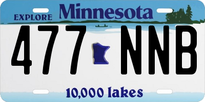 MN license plate 477NNB
