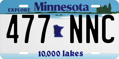 MN license plate 477NNC
