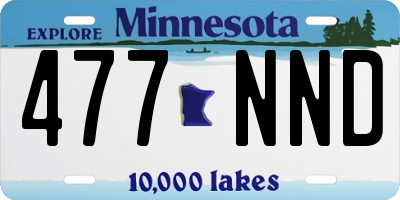MN license plate 477NND