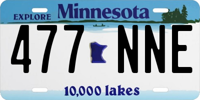 MN license plate 477NNE