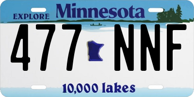 MN license plate 477NNF