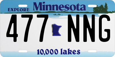 MN license plate 477NNG