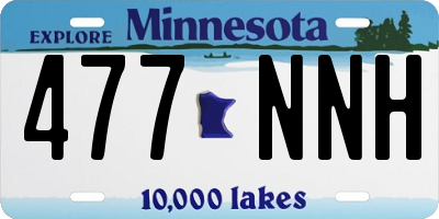 MN license plate 477NNH
