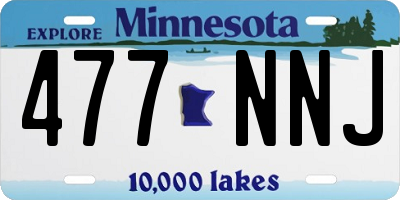 MN license plate 477NNJ