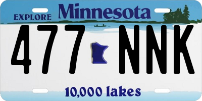 MN license plate 477NNK