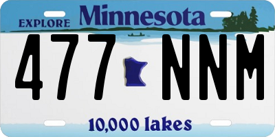 MN license plate 477NNM