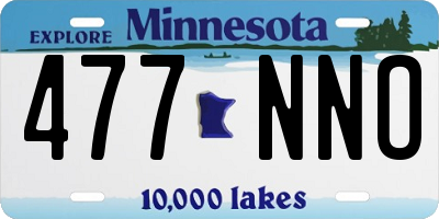 MN license plate 477NNO
