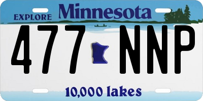 MN license plate 477NNP