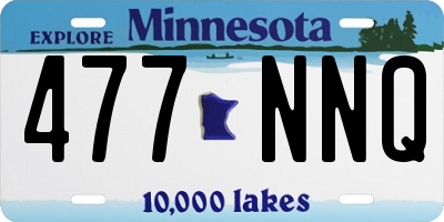 MN license plate 477NNQ