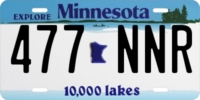 MN license plate 477NNR