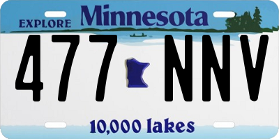 MN license plate 477NNV
