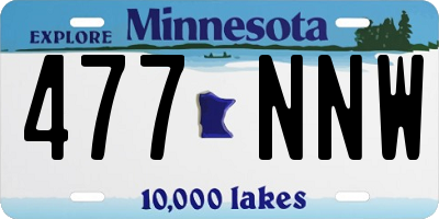 MN license plate 477NNW