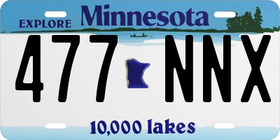 MN license plate 477NNX