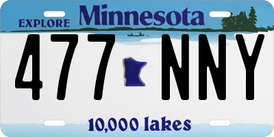 MN license plate 477NNY
