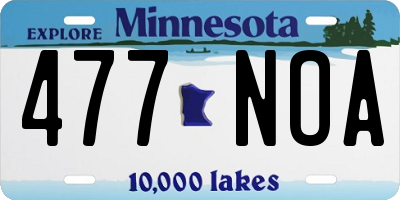 MN license plate 477NOA