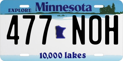 MN license plate 477NOH