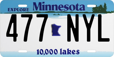 MN license plate 477NYL