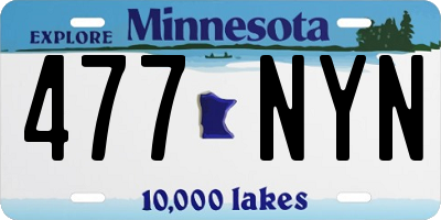 MN license plate 477NYN