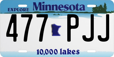 MN license plate 477PJJ