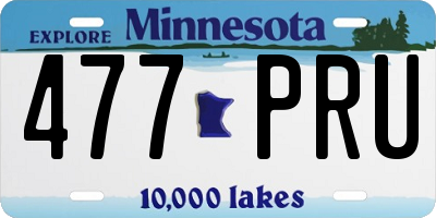 MN license plate 477PRU