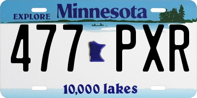 MN license plate 477PXR