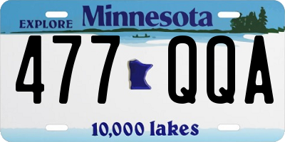 MN license plate 477QQA