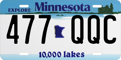 MN license plate 477QQC