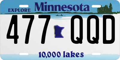 MN license plate 477QQD
