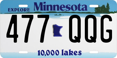 MN license plate 477QQG