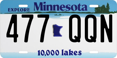 MN license plate 477QQN
