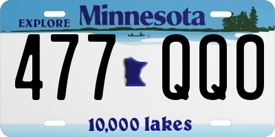 MN license plate 477QQO