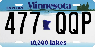 MN license plate 477QQP