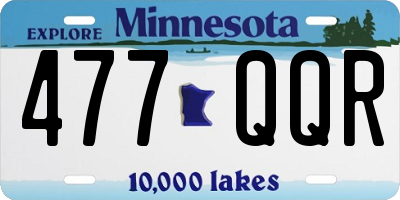 MN license plate 477QQR
