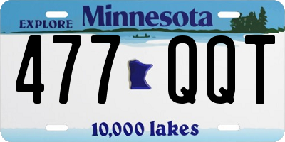 MN license plate 477QQT