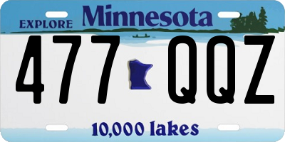 MN license plate 477QQZ