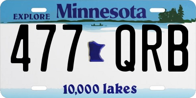 MN license plate 477QRB