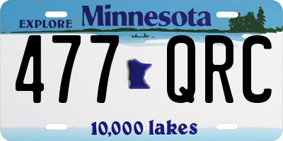 MN license plate 477QRC