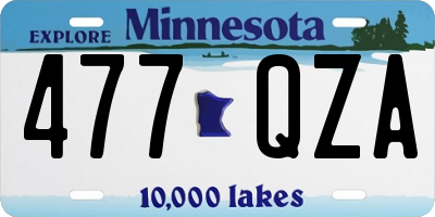 MN license plate 477QZA