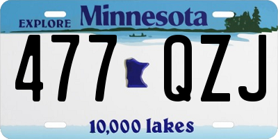 MN license plate 477QZJ