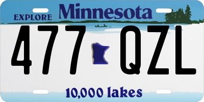 MN license plate 477QZL