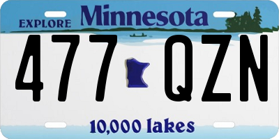MN license plate 477QZN