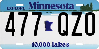 MN license plate 477QZO