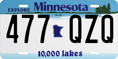 MN license plate 477QZQ