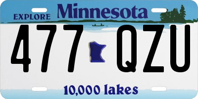 MN license plate 477QZU