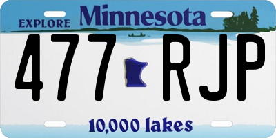 MN license plate 477RJP
