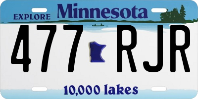MN license plate 477RJR