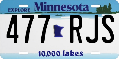 MN license plate 477RJS